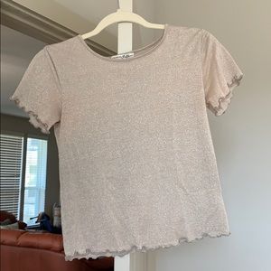 A shimmery gold top